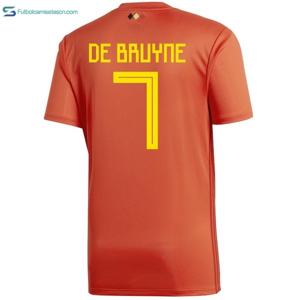 Camiseta Belgica 1ª De Bruyne 2018 Rojo